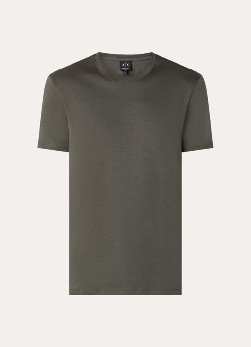 Armani T-shirt met ronde hals - voorkant 3 okergeel