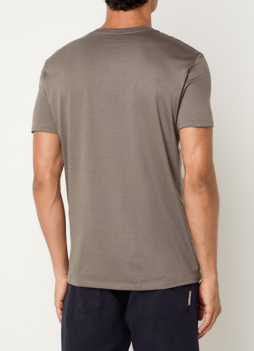 Armani T-shirt met ronde hals - achterkant 4 donkerbeige
