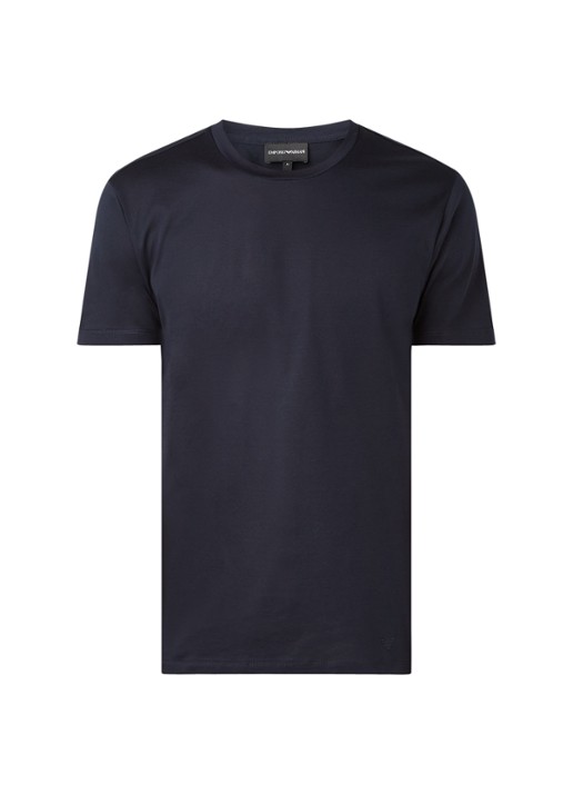 Armani T-shirt met ronde hals - voorkant donkerblauw