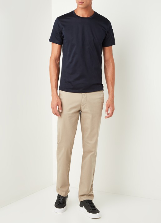 Armani T-shirt met ronde hals - voorkant 2 donkerblauw