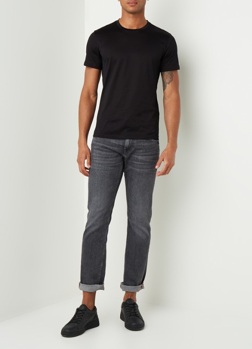 Armani T-shirt met ronde hals - voorkant 2 zwart
