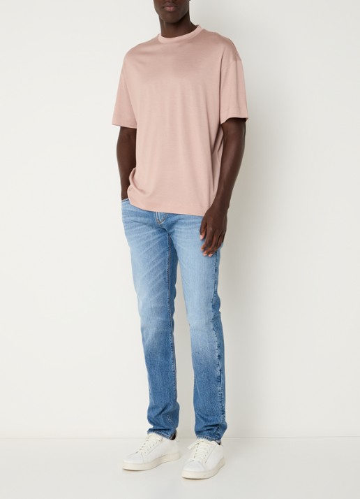 Armani T-shirt met ronde hals  - voorkant 4 oudroze