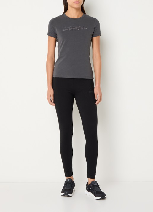 Armani T-shirt met strass - voorkant 2 donkergrijs