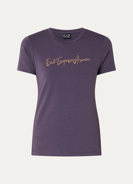 Armani T-shirt met strass - voorkant 3 violet