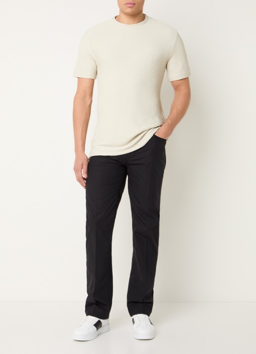Armani T-shirt met structuur - voorkant 4 beige