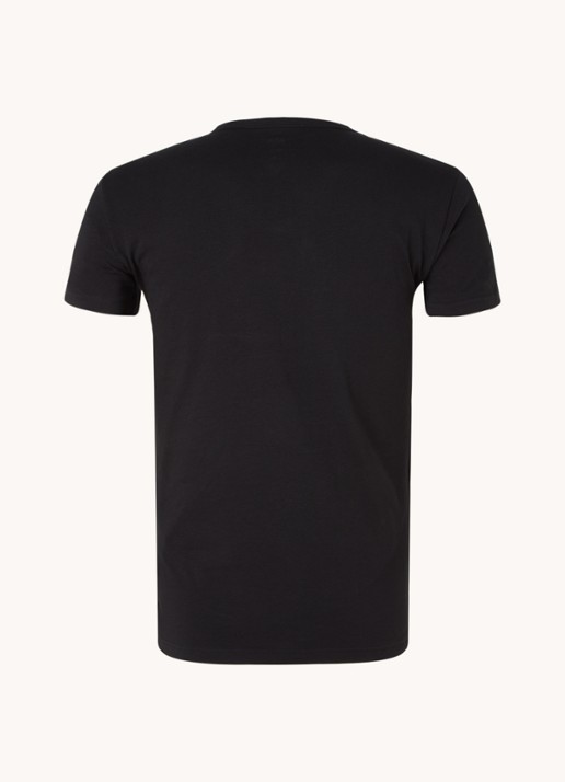 Armani T-shirt met V-hals in 2-pack - achterkant wit