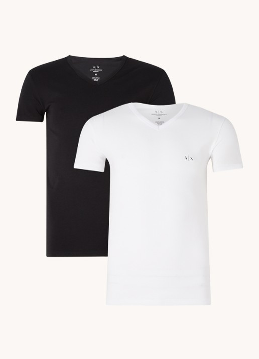 Armani T-shirt met V-hals in 2-pack
