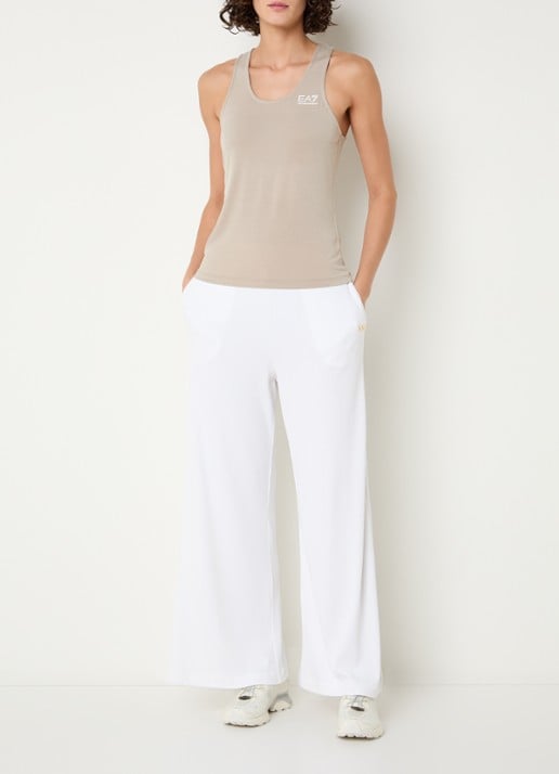Armani Tanktop met logo - voorkant 2 khaki