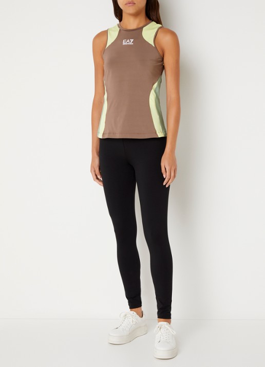 Armani Tanktop met logo - voorkant 4 lichtbruin