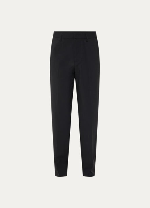 Armani Tapered fit chino met streepprint - voorkant 4 antraciet