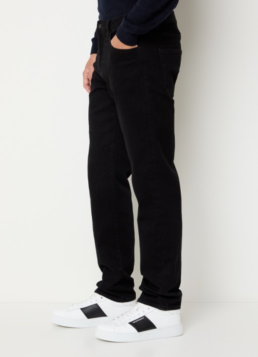 Armani Tapered fit jeans met gekleurde wassing - detail 2 zwart