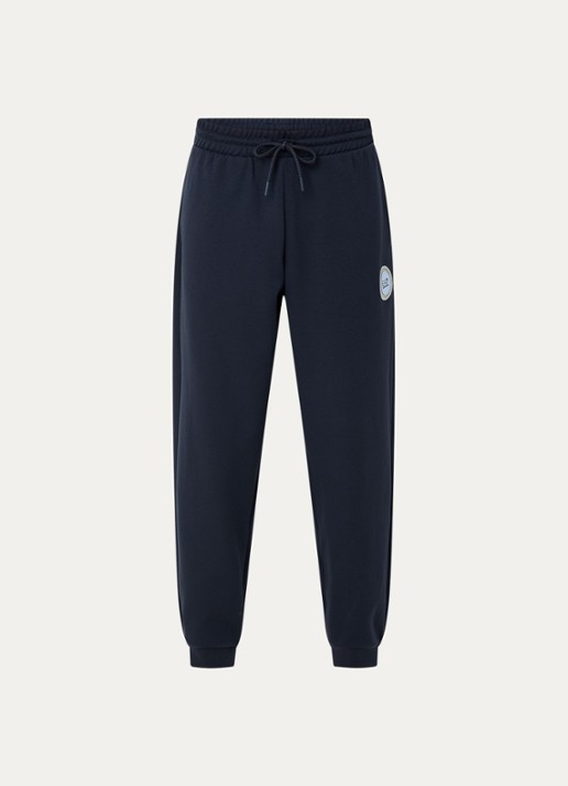 Armani Tapered fit joggingbroek met logo en steekzakken - voorkant 2 donkerblauw