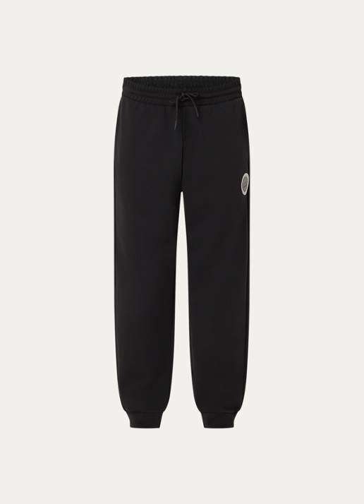Armani Tapered fit joggingbroek met logo en steekzakken - voorkant zwart