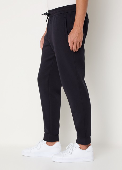 Armani Tapered fit joggingbroek met steekzakken - detail 2 donkerblauw