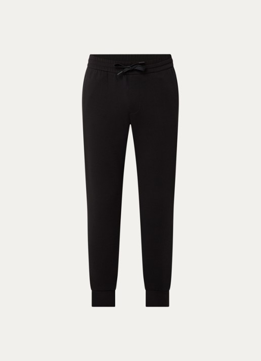 Armani Tapered fit joggingbroek met steekzakken - voorkant 2 zwart