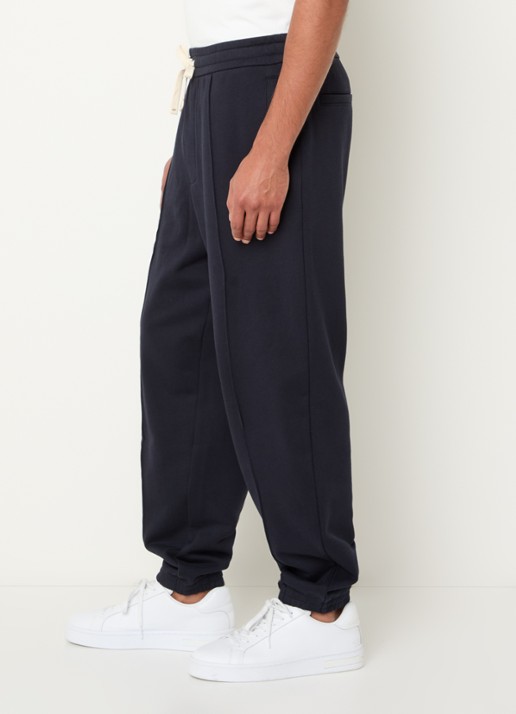 Armani Tapered fit joggingbroek met steekzakken - detail 5 donkerblauw