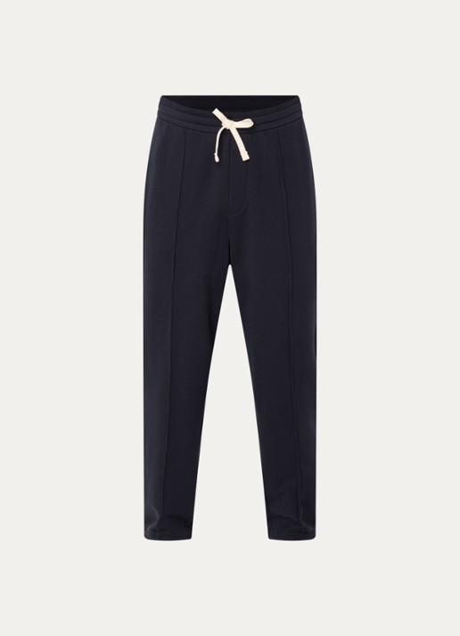 Armani Tapered fit joggingbroek met steekzakken - voorkant donkerblauw