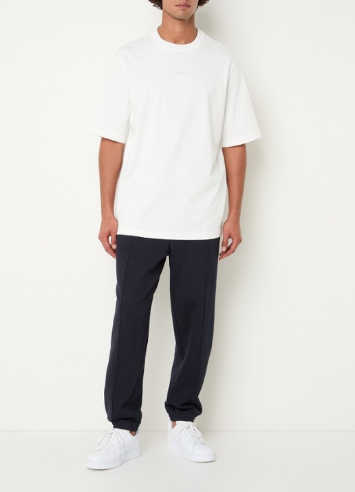 Armani Tapered fit joggingbroek met steekzakken - voorkant 2 donkerblauw