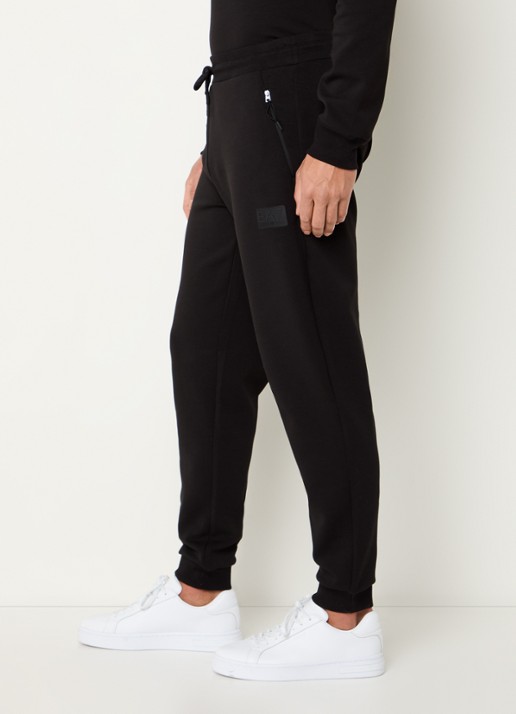 Armani Tapered fit joggingbroek met steekzakken - detail 2 zwart