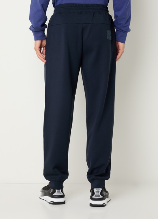 Armani Tapered fit joggingbroek met steekzakken - achterkant donkerblauw