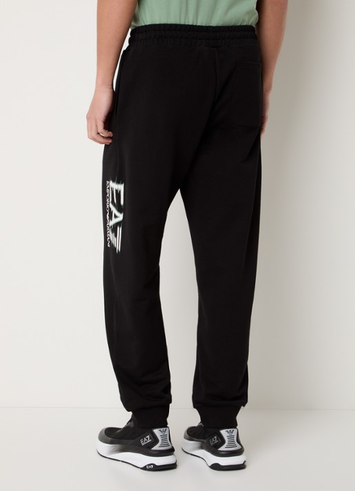 Armani Tapered fit joggingbroek met steekzakken - achterkant zwart