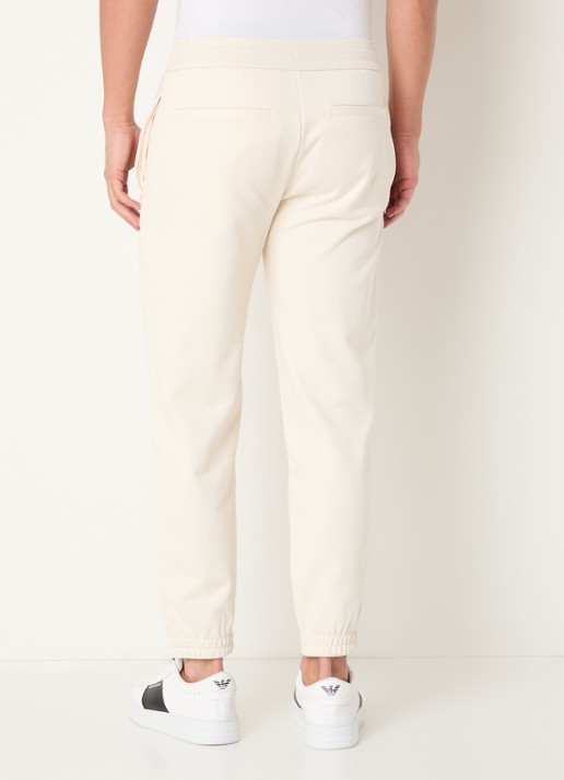 Armani Tapered fit joggingbroek met trekkoord - achterkant 3 creme