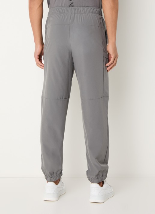 Armani Tapered fit trainingsbroek met logo - achterkant 5 smoked pearl / grijs