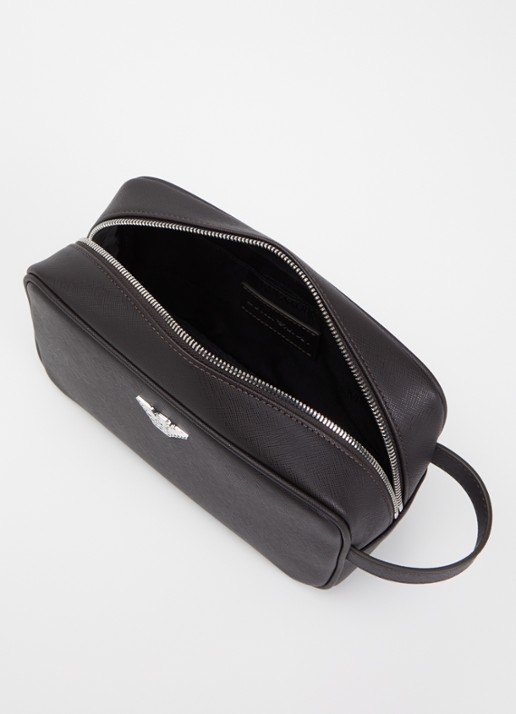Armani Toilettas met logo - voorkant 2 donkerbruin