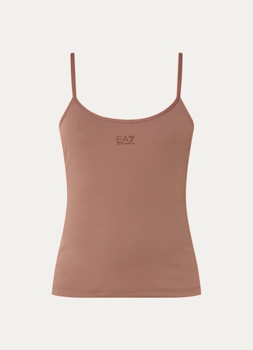 Armani Top met logo - voorkant zalmroze