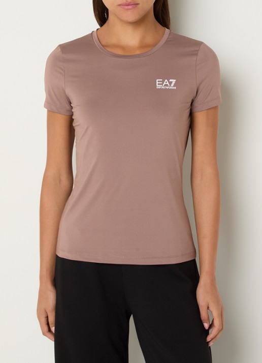 Armani Trainings T-shirt met logo en stretch
