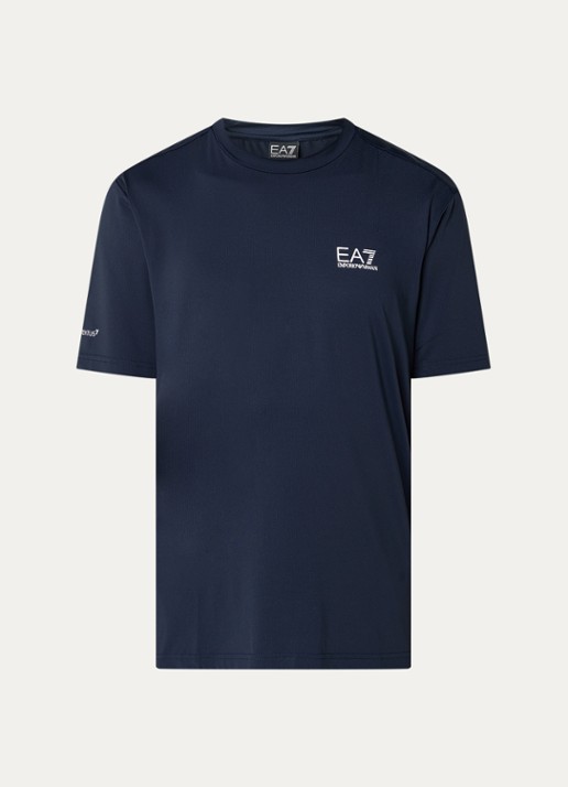 Armani Trainings T-shirt met logo - voorkant 2 donkerblauw