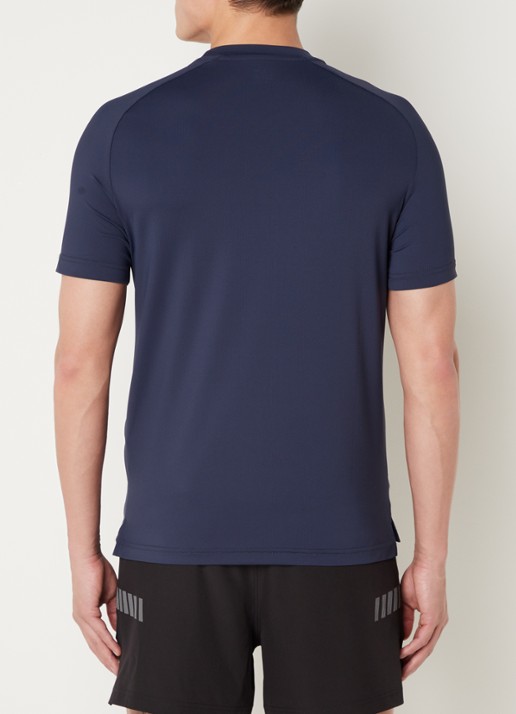 Armani Trainings T-shirt met logoprint - achterkant 3 blauw