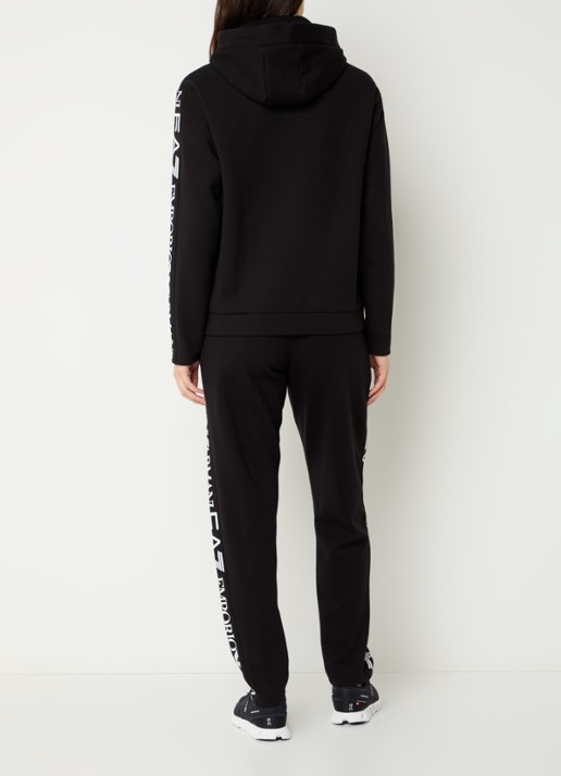 Armani Trainingspak met capuchon en logoprint - achterkant 4 zwart