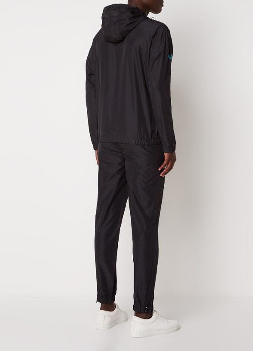 Armani Trainingspak met capuchon en ritszakken - achterkant zwart