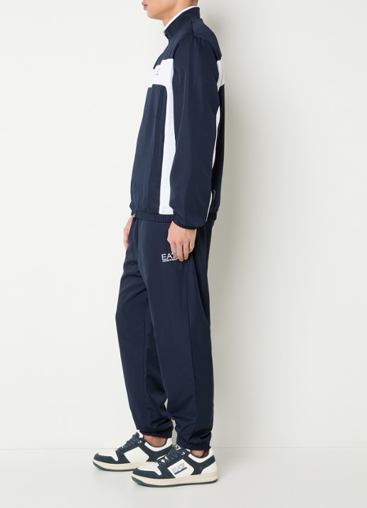 Armani Trainingspak met logo en steekzakken - voorkant 3 donkerblauw