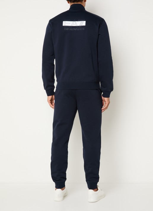 Armani Trainingspak met logo en steekzakken - achterkant donkerblauw