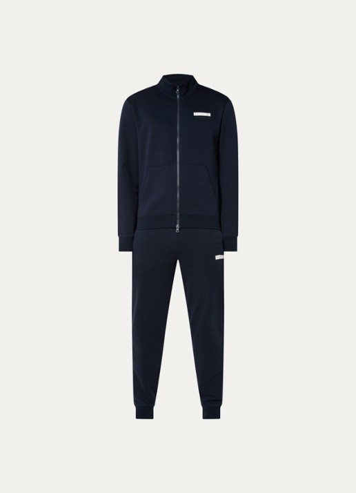 Armani Trainingspak met logo en steekzakken - voorkant 2 donkerblauw