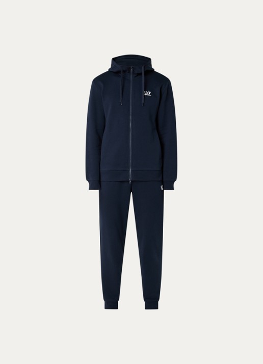 Armani Trainingspak met logo en steekzakken - voorkant 4 donkerblauw