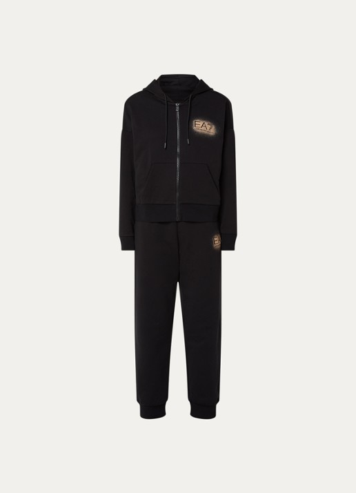 Armani Trainingspak met logo en steekzakken - voorkant 2 zwart