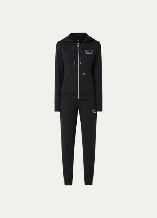 Armani Trainingspak met logo en steekzakken - voorkant 3 zwart