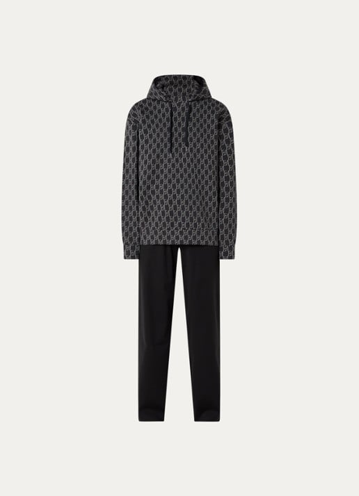 Armani Trainingspak met logo en steekzakken - voorkant 3 antraciet