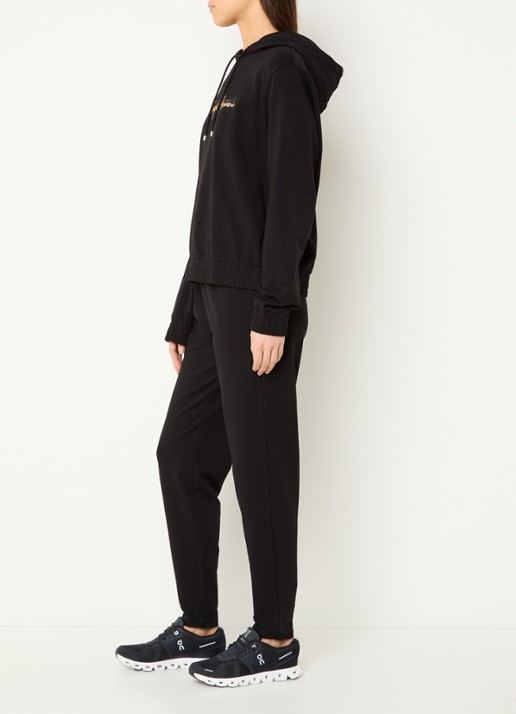 Armani Trainingspak met logo en strass - voorkant 2 zwart