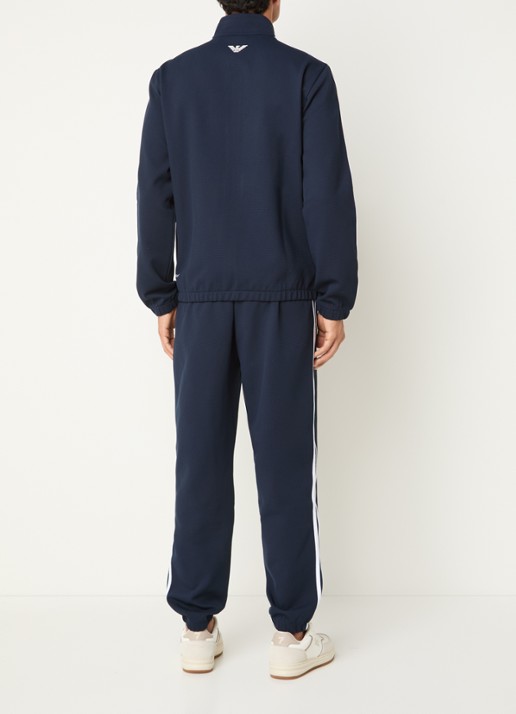 Armani Trainingspak met logo - achterkant 2 donkerblauw