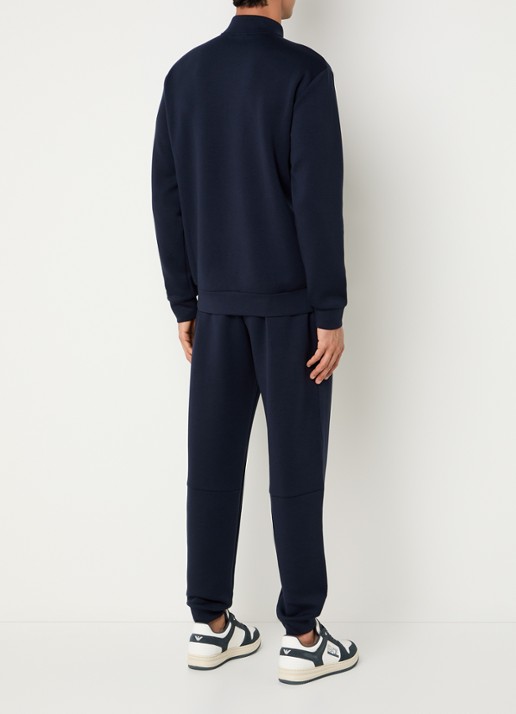 Armani Trainingspak met steekzakken en logo - achterkant donkerblauw
