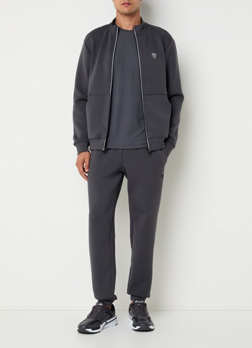 Armani Trainingspak met steekzakken en logo - detail antraciet