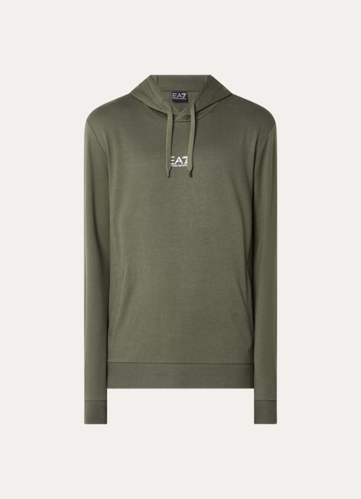 Armani Trainingspak met steekzakken en logo - voorkant 4 legergroen