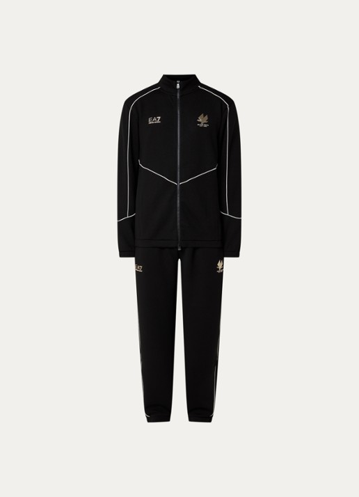 Armani Trainingspak met steekzakken en logo - voorkant 2 zwart