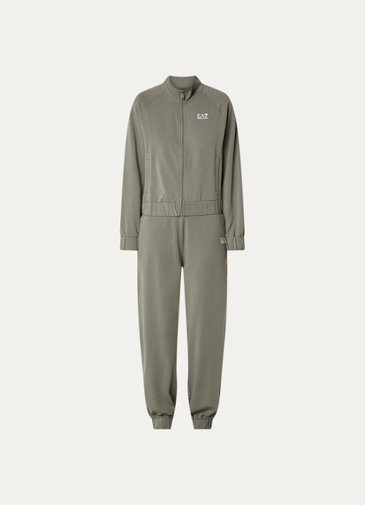 Armani Trainingspak met steekzakken en logo - voorkant 2 legergroen