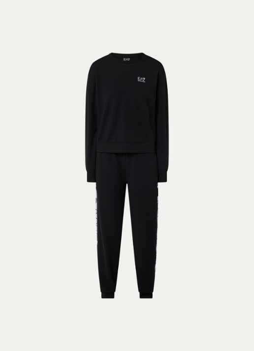 Armani Trainingspak met steekzakken en logo - voorkant zwart