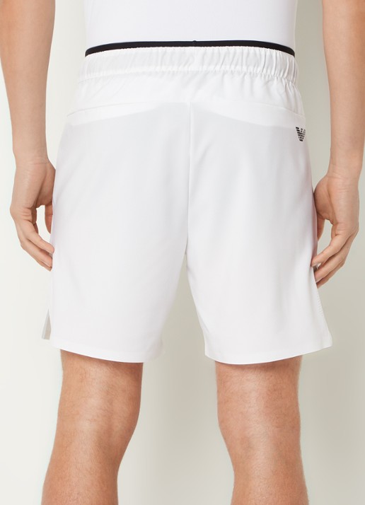 Armani Trainingsshorts met logoprint en steekzakken  - achterkant wit